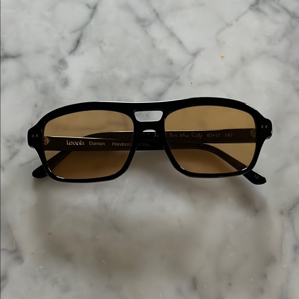 Lexxola Damien Black and Yellow Sunglasses